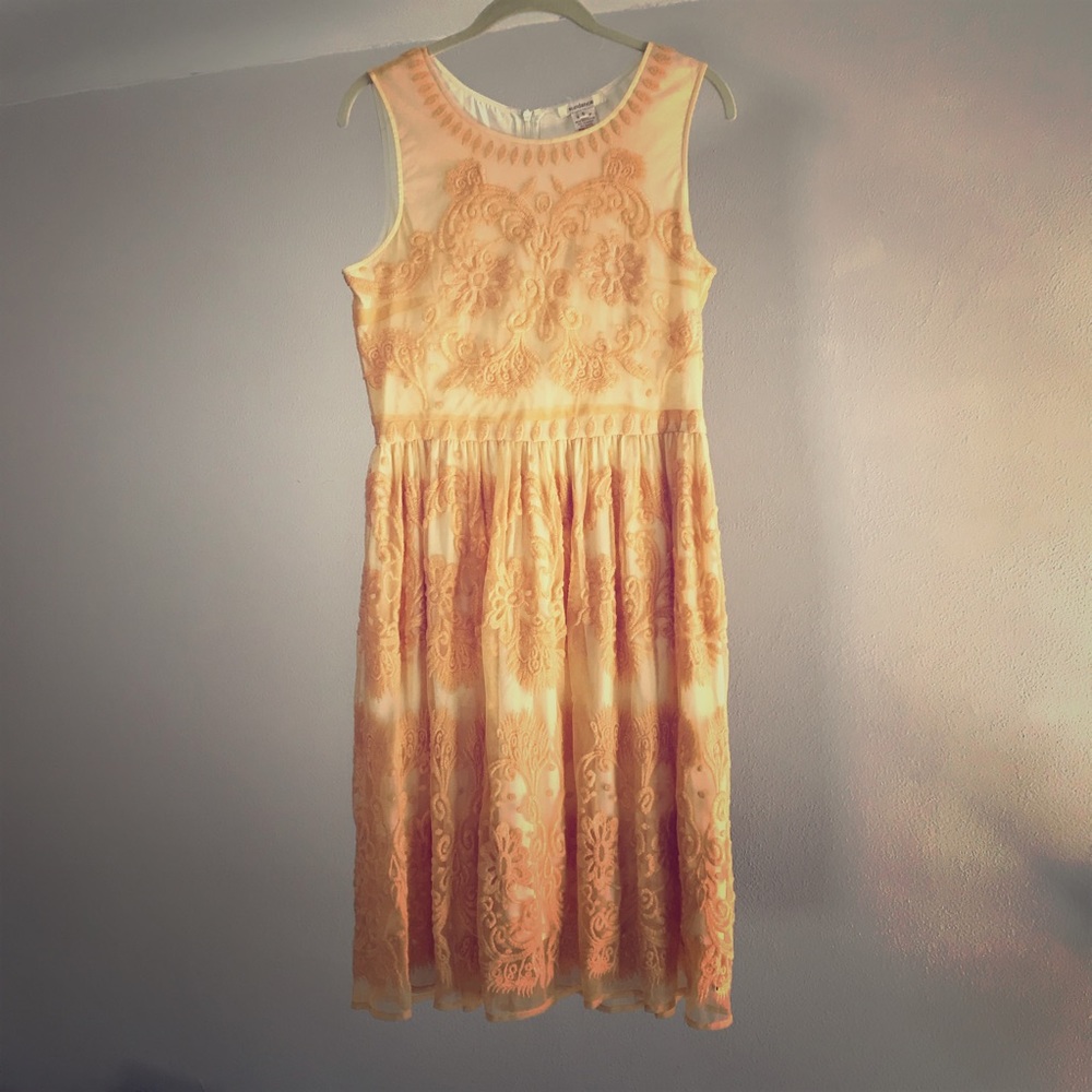Gold lace Sundance dress